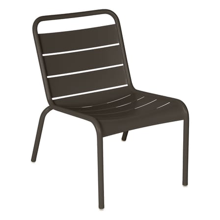 Chaise lounge Luxembourg métal marron / Assise basse - Fermob