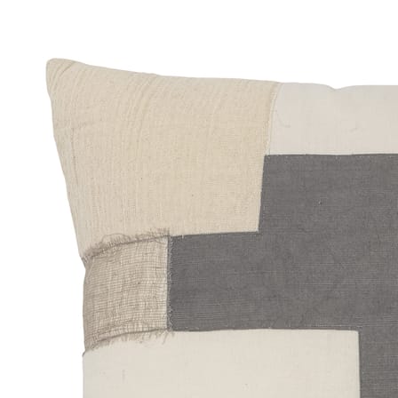 Coussin Maje tissu gris blanc beige / 50 x 50 cm - Bloomingville