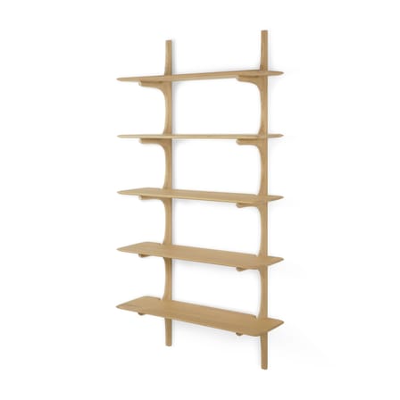 Étagère PI bois naturel / 5 étagères - Chêne massif / L 100 x H 196 cm - Ethnicraft