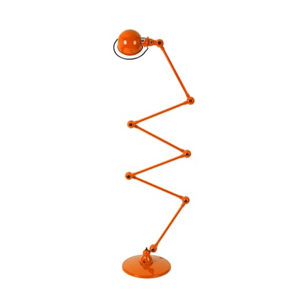 Lampadaire Loft Zigzag métal orange / 6 bras - H max 240 cm - Jieldé