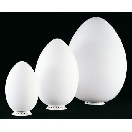 Lampe de table Uovo Small verre blanc / Ø 18 x H 28 cm - Ben Swildens, 1972 - Fontana Arte