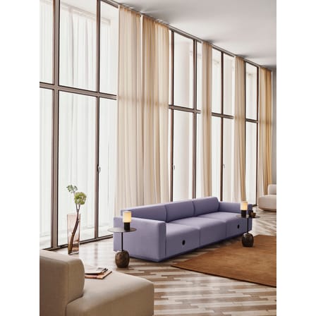 Lampe sans fil rechargeable Manhattan SC52 métal tissu beige - &tradition