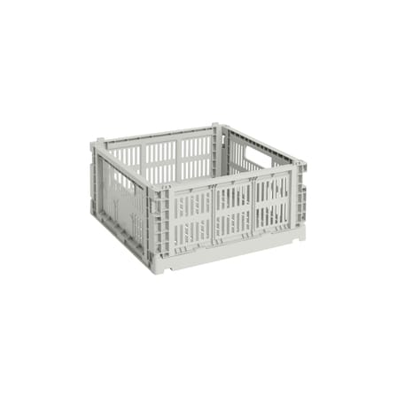 Panier Colour Crate plastique gris Medium Square / 29,5 x 29,5 cm - Hay