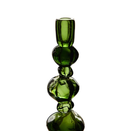 Portacandela  vetro verde Grande di Nienke Sikkem / H 32,5 cm - HK LIVING