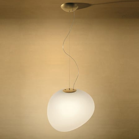 Suspension Gregg Grande LED My Light verre blanc / L 47 cm / Bluetooth - Ludovica+Roberto Palomba, 2008 - Foscarini