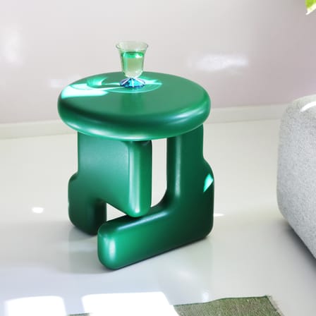 Table d'appoint Plot bois vert / Ø 40 x h 45 cm - & klevering