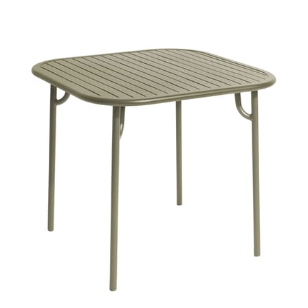 Tavolo quadrato Week-End metallo verde / 85 x 85 cm - Alluminio - Petite Friture
