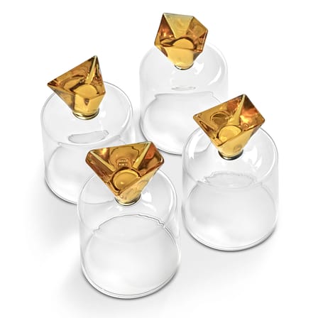 Set de 4 verres à vin Silos jaune - Serax
