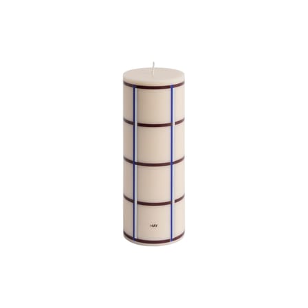 Bougie bloc Column cire multicolore / Ø 7 x H 20 cm - Hay