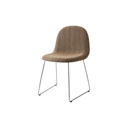 Chaise rembourrée 3D tissu marron / Entièrement rembourrée - Gubi