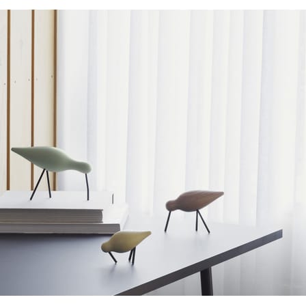 Décoration Oiseau Shorebird L bois vert / L 22 x H 14 cm - Normann Copenhagen