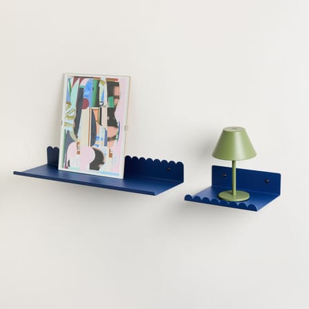 Etagère murale Vibes Small métal bleu / L 20 cm - NOBODINOZ