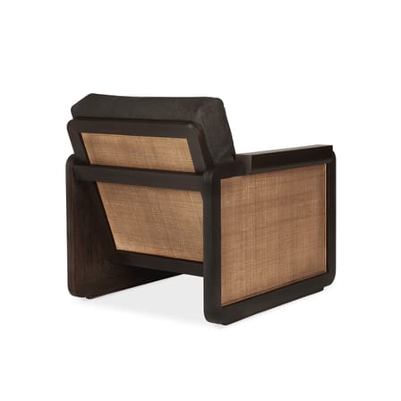 Fauteuil rembourré Panel / Teck & rotin - Ethnicraft