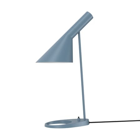 Lampe de table AJ métal bleu / H 56 cm - Orientable / Arne Jacobsen, 1957 - Louis Poulsen