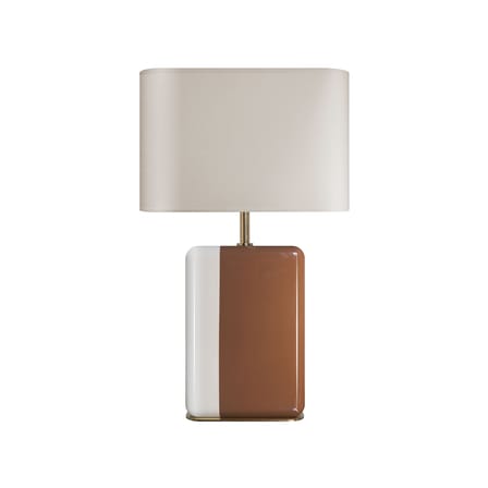 Lampe de table Bourbon tissu bois orange / H 49 cm - RED Edition