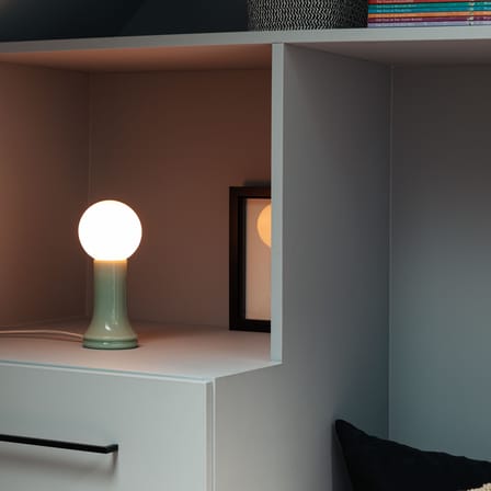 Lampe de table Shore verre vert - TALA