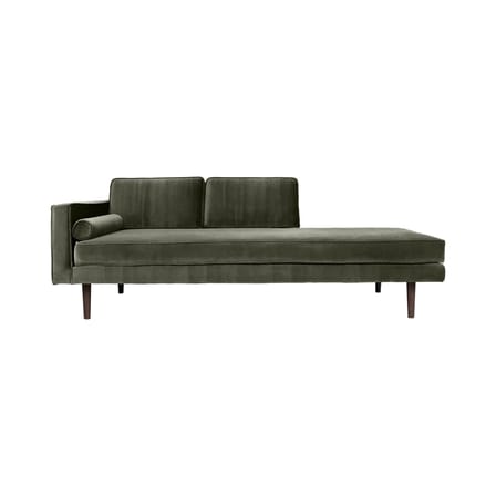 Méridienne Wind tissu vert / Accoudoir gauche - L 200 cm / Velours - BROSTE COPENHAGEN