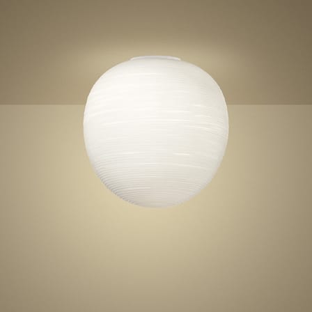 Plafonnier Rituals XL verre blanc / Ø 40 x H 40 cm - Verre soufflé - Foscarini