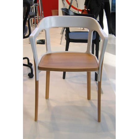 Poltrona Steelwood metallo bianco legno naturale Versione bicolore - Magis