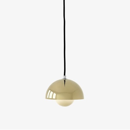 Suspension Flowerpot VP10 métal or / Ø16 cm - By Verner Panton, 1969 - &tradition