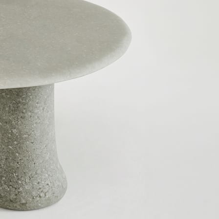 Table basse Babar verre gris / Ø 100 x H 41 cm - 100% recyclé / Fait main - Glas Italia