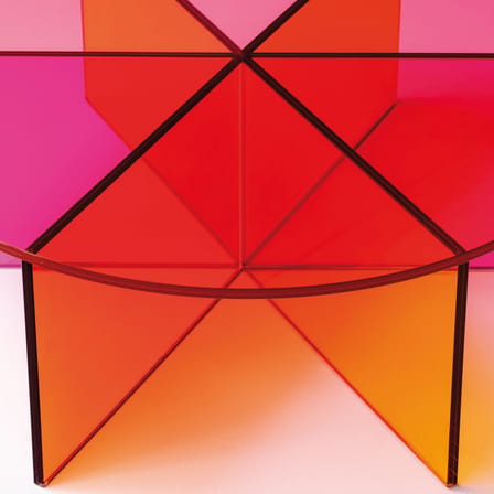 Table basse XXX verre multicolore / Ø 80 x H 30 cm - Fait main en Italie - Glas Italia
