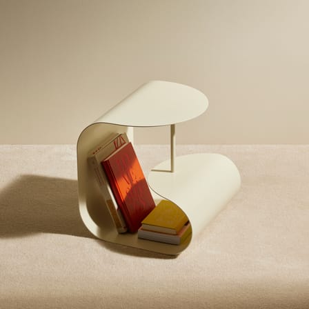 Table d'appoint Gégé métal beige / 45 x 45 x H 45 cm - Maison Sarah Lavoine