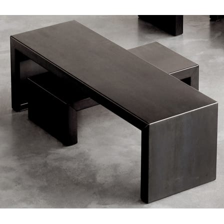 Table basse Small Irony métal noir 106x35 cm - Zeus