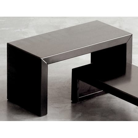 Table basse Small Irony métal noir 68x35 cm - Zeus