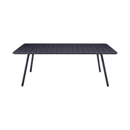 Table rectangulaire Luxembourg métal gris / 207 x 100 cm - 8 à 10 personnes - Fermob