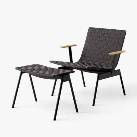 Tabouret Ville AV46 tissu noir - &tradition