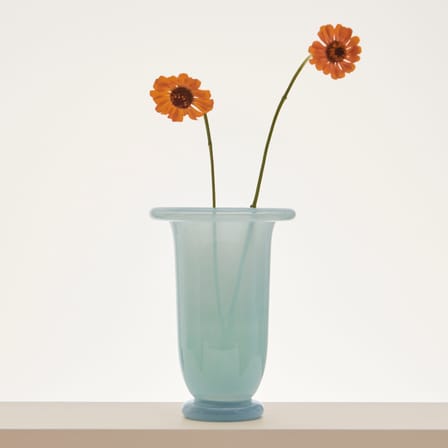 Vase Empire Medium glas blau / Ø 14,5 x H 21 cm - Hay