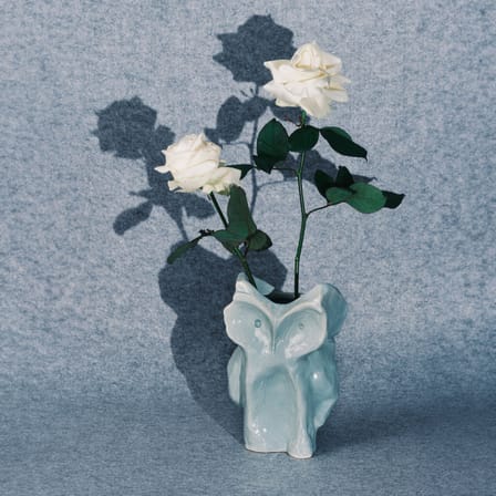 Vase Hibou Small keramik blau by Marni / H 23 cm - Serax