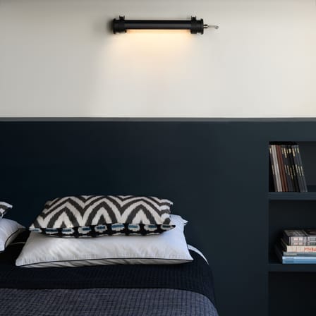 Applique salle de bains Purcell LED métal bleu / Pour salle de bains - L 45 cm - SAMMODE STUDIO