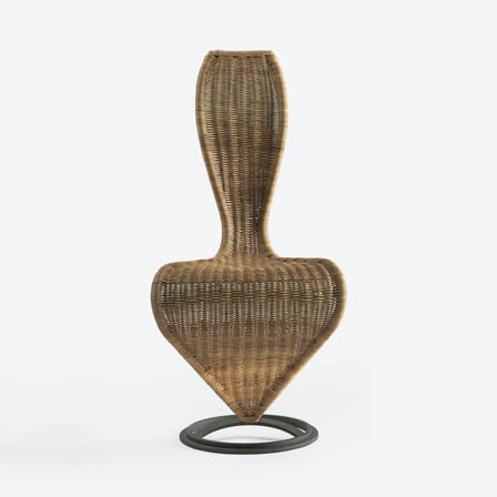 S-Chair Chair cane & fibres beige / Tom Dixon, 1991 - Wicker - Cappellini