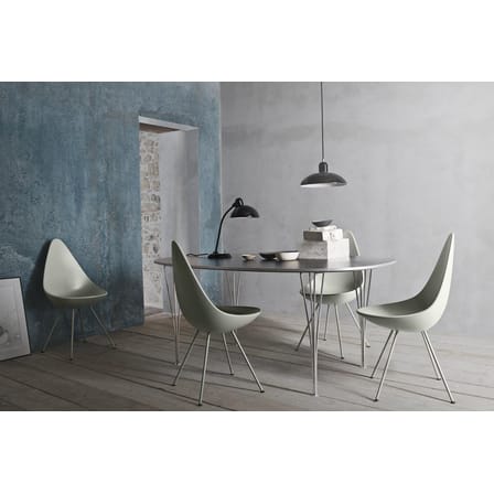 Chaise Drop plastique noir / Réédition 1958 - Fritz Hansen