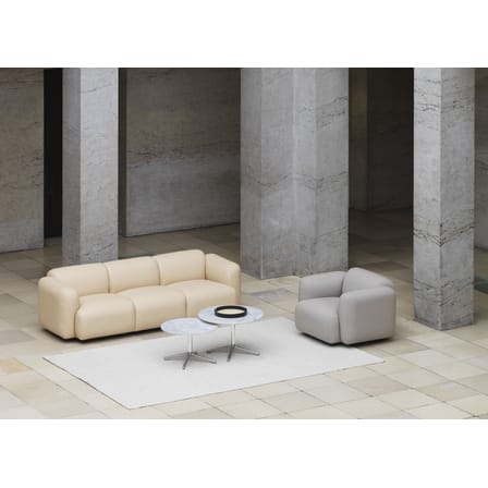 Couchtisch Lunar braun / Ø 60 x H 45 cm - Kaffeefarbener Marmor - Normann Copenhagen