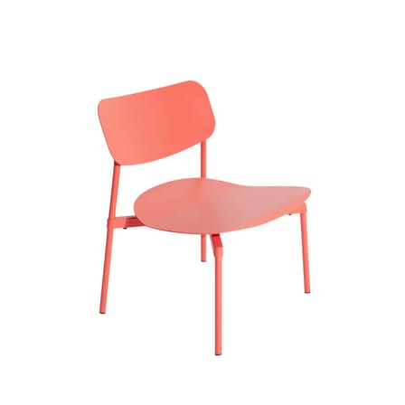 Fauteuil bas empilable Fromme métal rose orange / Aluminium - Petite Friture