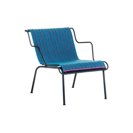 Fauteuil lounge empilable South métal bleu nuit / Konstantin Grcic, 2023 - Magis