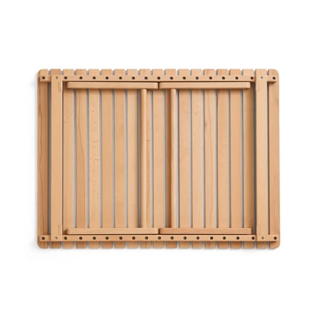 Klappbarer Couchtisch Outdoor Market holz natur / 78 x 58 x H 29.5 cm - Jasper Morrison - Hay