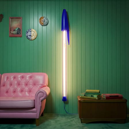 Bic Lamp Lamp plastic material blue / LED - H 178 cm - Seletti