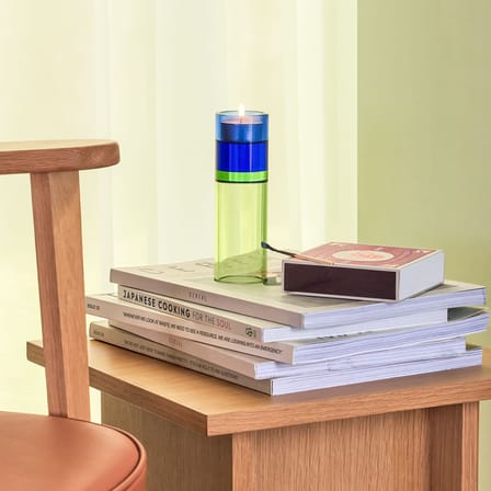 Photophore Astro verre vert / Vase - H 15 cm - HÜBSCH