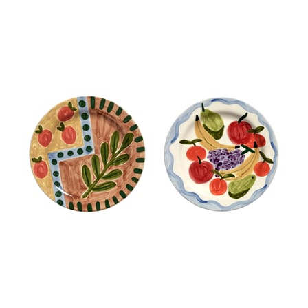 Dljntlas 04 Plate ceramic multicoloured / Set of 2 - Ø 25.8 cm - Serax