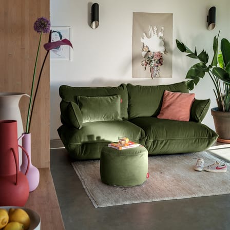 Pouf Point Velvet / Velours recyclé - Ø 50 cm - Fatboy
