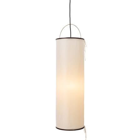 Suspension Silk Lantern beige / Soie naturelle - H 70 cm - Gubi