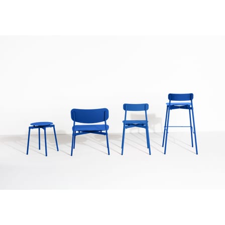 Tabouret haut empilable Fromme métal bleu / H 75 cm - Aluminium - Petite Friture