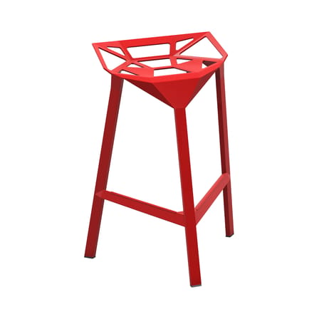 Tabouret de bar Stool One métal rouge / H 67 cm - Konstantin Grcic, 2006 - Magis