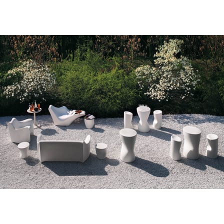 Table d'appoint Tokyo Pop plastique blanc / Tabouret - H 40 cm / Tokujin Yoshioka, 2002 - Driade