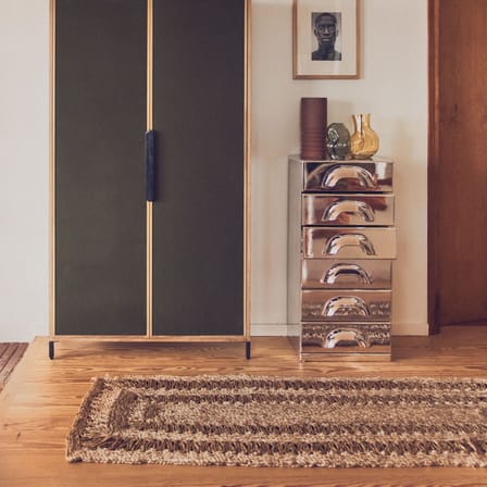 Tappeto Soleil fibre beige / 70 x 200 cm - Iuta - HK LIVING