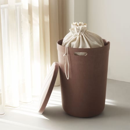 Accessoire  tissu beige / Sac coton pour panier à linge Hide - Normann Copenhagen